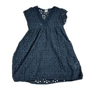 WILFRED La Boheme Black Eyelet Lace V-Neck Mini Dress Women's‎ Size XXS